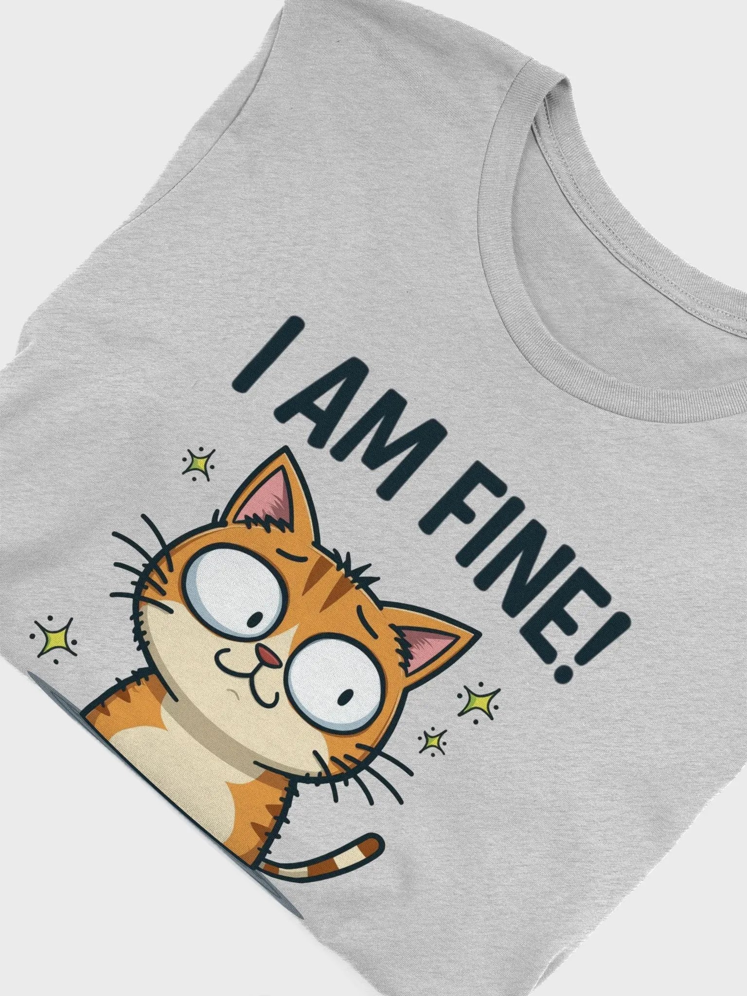 Anxious Kitty 'I AM FINE!' T-Shirt product image (49)
