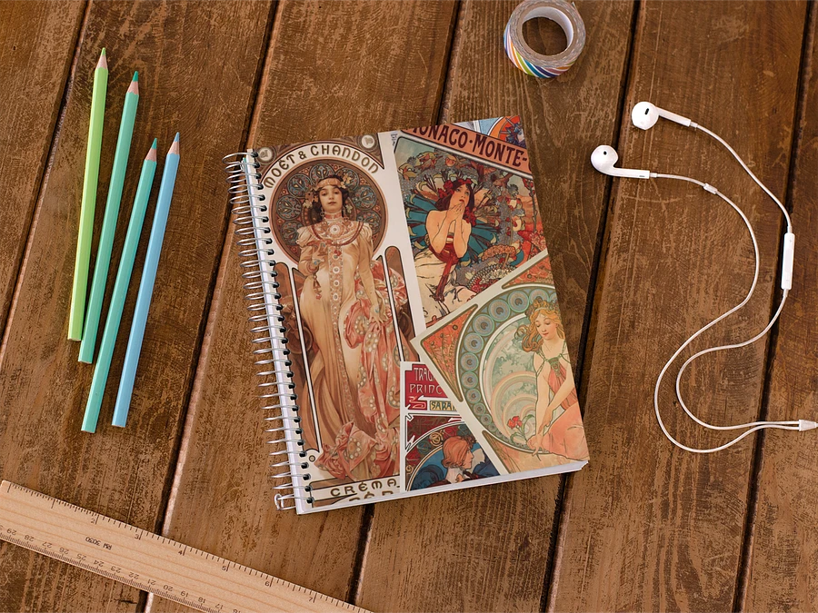 Vintage Mucha Print Notebook product image (5)