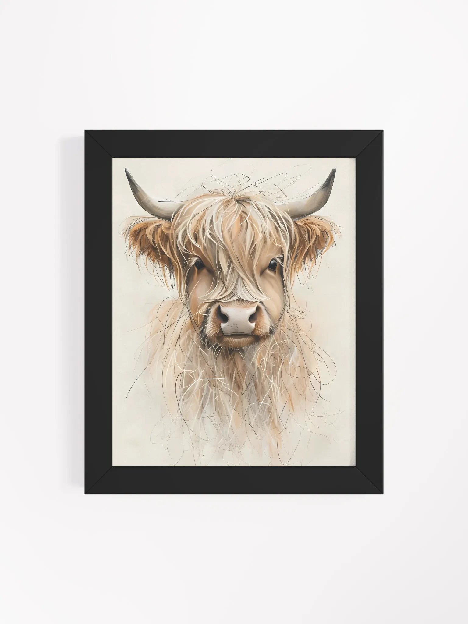 Highland Cow Chic Framed Poster product image (5)