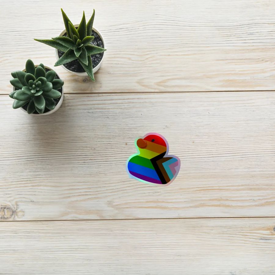 Holo Pride Duck Sticker product image (10)