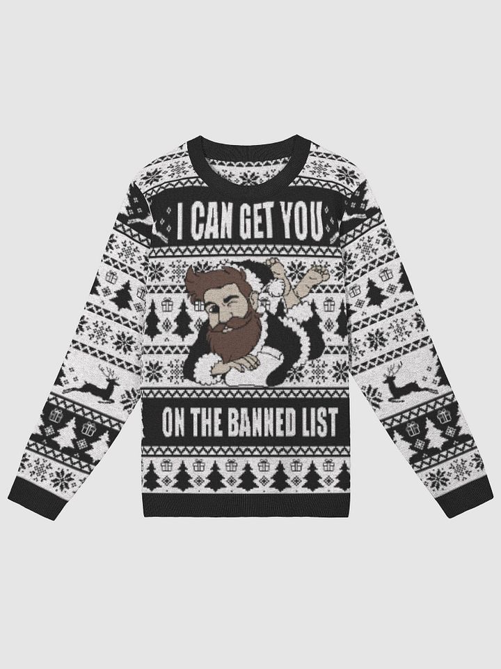 Jon's Naughty Banned List Sweater BLACK product image (1)