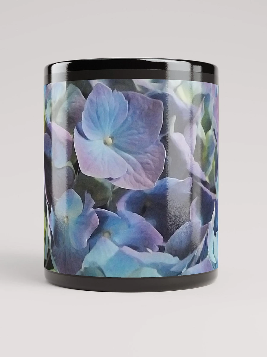 Blue and Purple Hydrangea Group Black Coffee Mug product image (5)