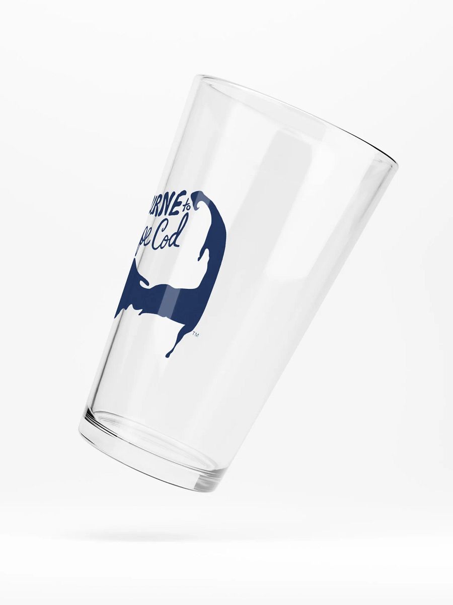 BOURNE to Cape Cod™ | 16 oz Shaker Pint Glass | Classic Coastal Drinkware for Beer, Cocktails & More | Navy Blue Logo product image (5)