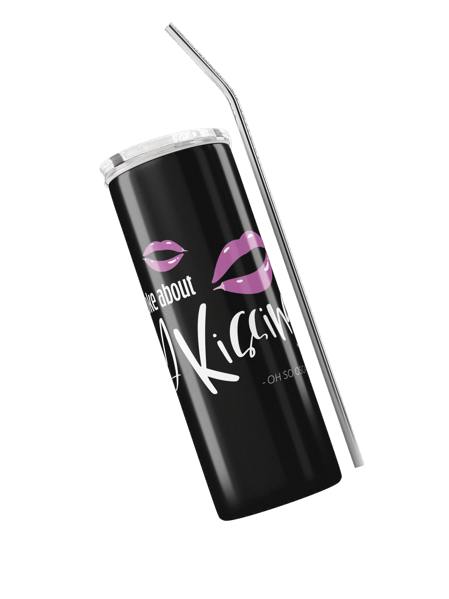 Spicy Kissing Stainless Steel Tumbler (Black) product image (3)