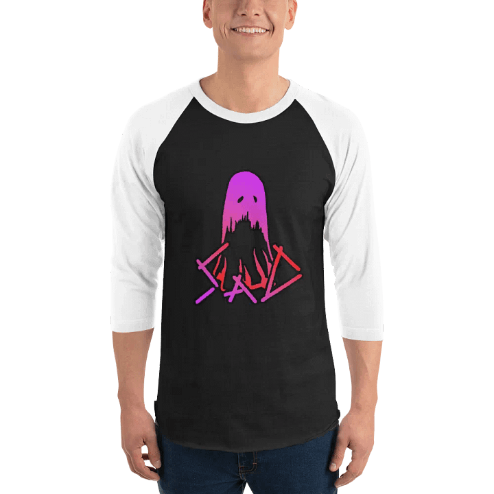 SaD 3/4 Two-Tone Tee (Raglan Tee) Logo - Purple and Red product image (1)
