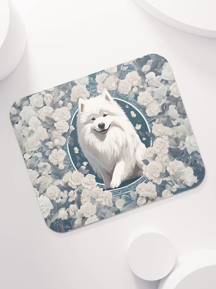 Floral Samoyed Mouse Pad product image (2)