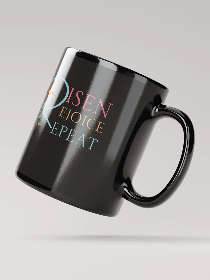 Risen Rejoice Repeat Floral Cross Ceramic Mug product image (2)