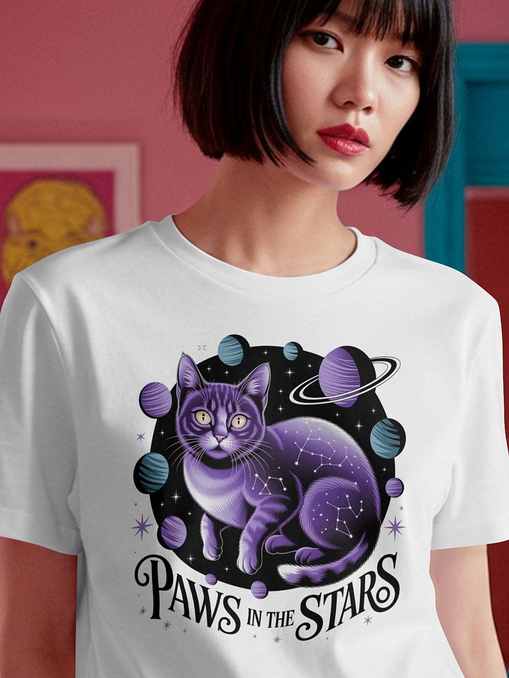 Cosmic Constellation Cat T-Shirt product image (1)