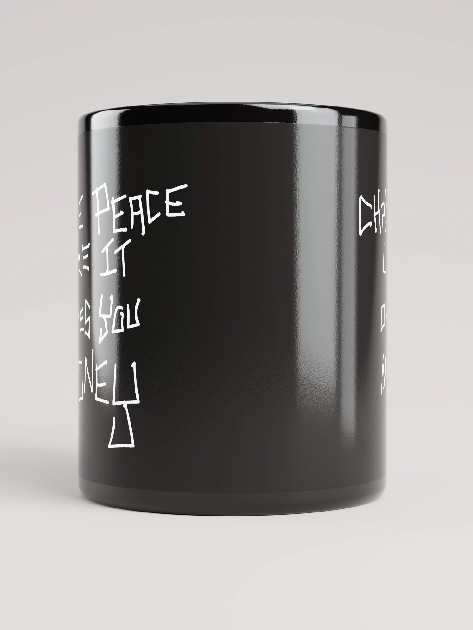 Chase Peace Black Glossy Mug product image (9)