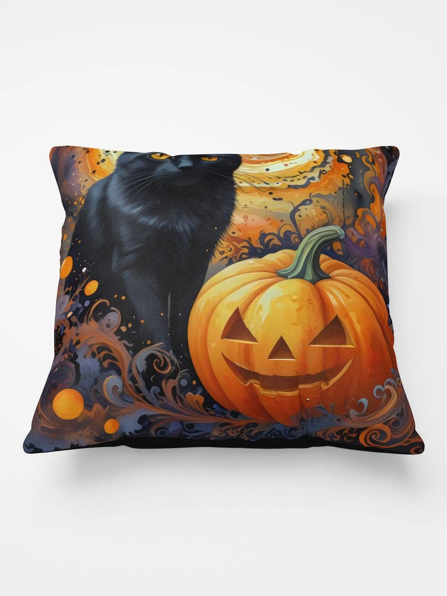 Pumpkins, Paws & Halloween Vibes All-Over Print Pillow product image (3)