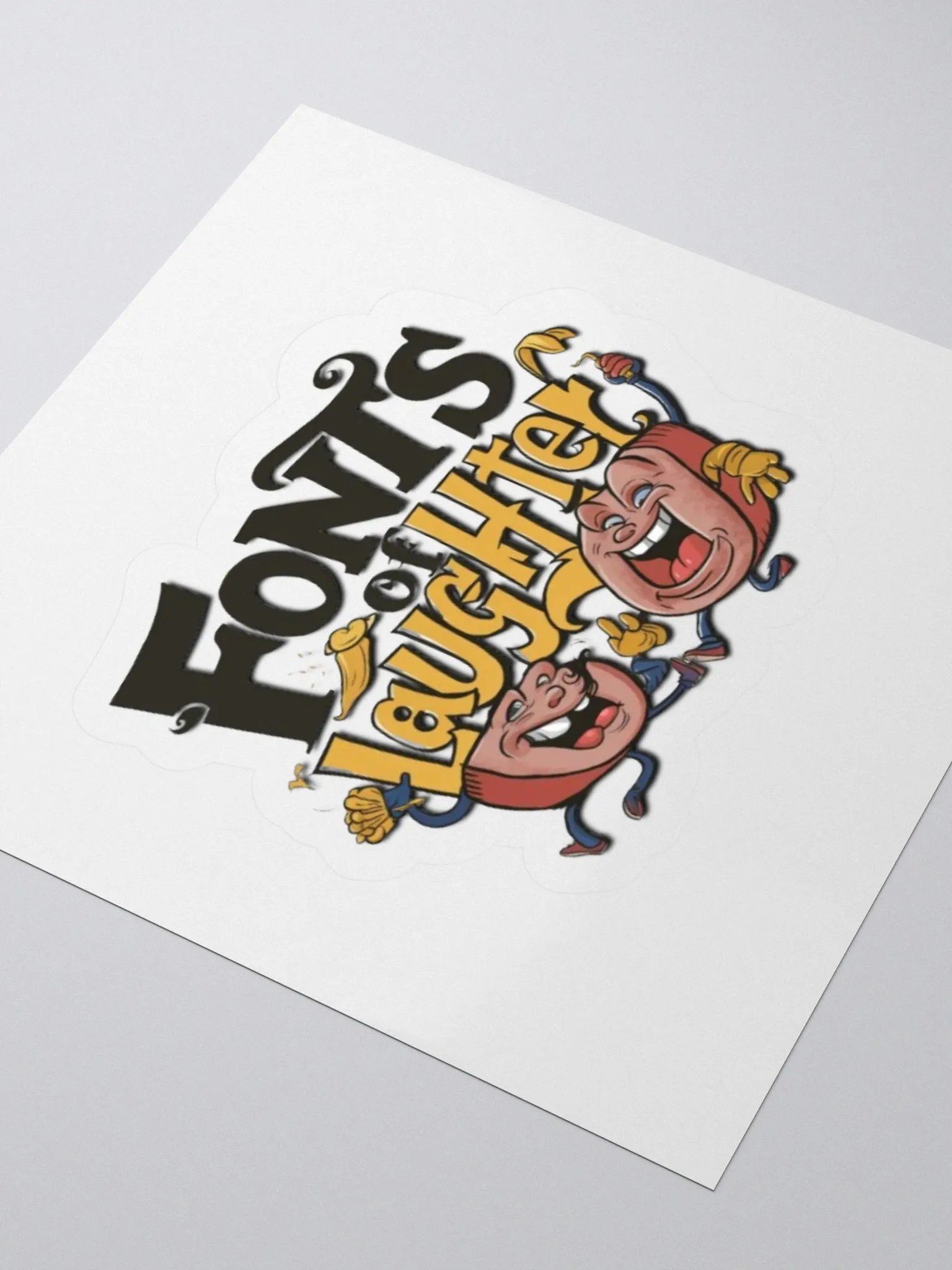 Hilarious Hot Dog Sticker: Fonts of Laughter - Exclusive Design product image (3)