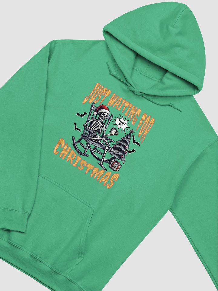 Just Waiting For Christmas Festive Skeleton Santa Hoodie product image (6)