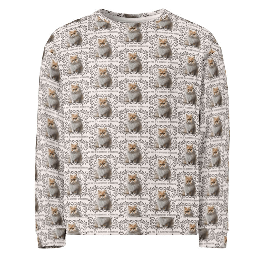 KC, The Vibe Is Deteriorating (floofy cat), Sweatshirt product image (1)