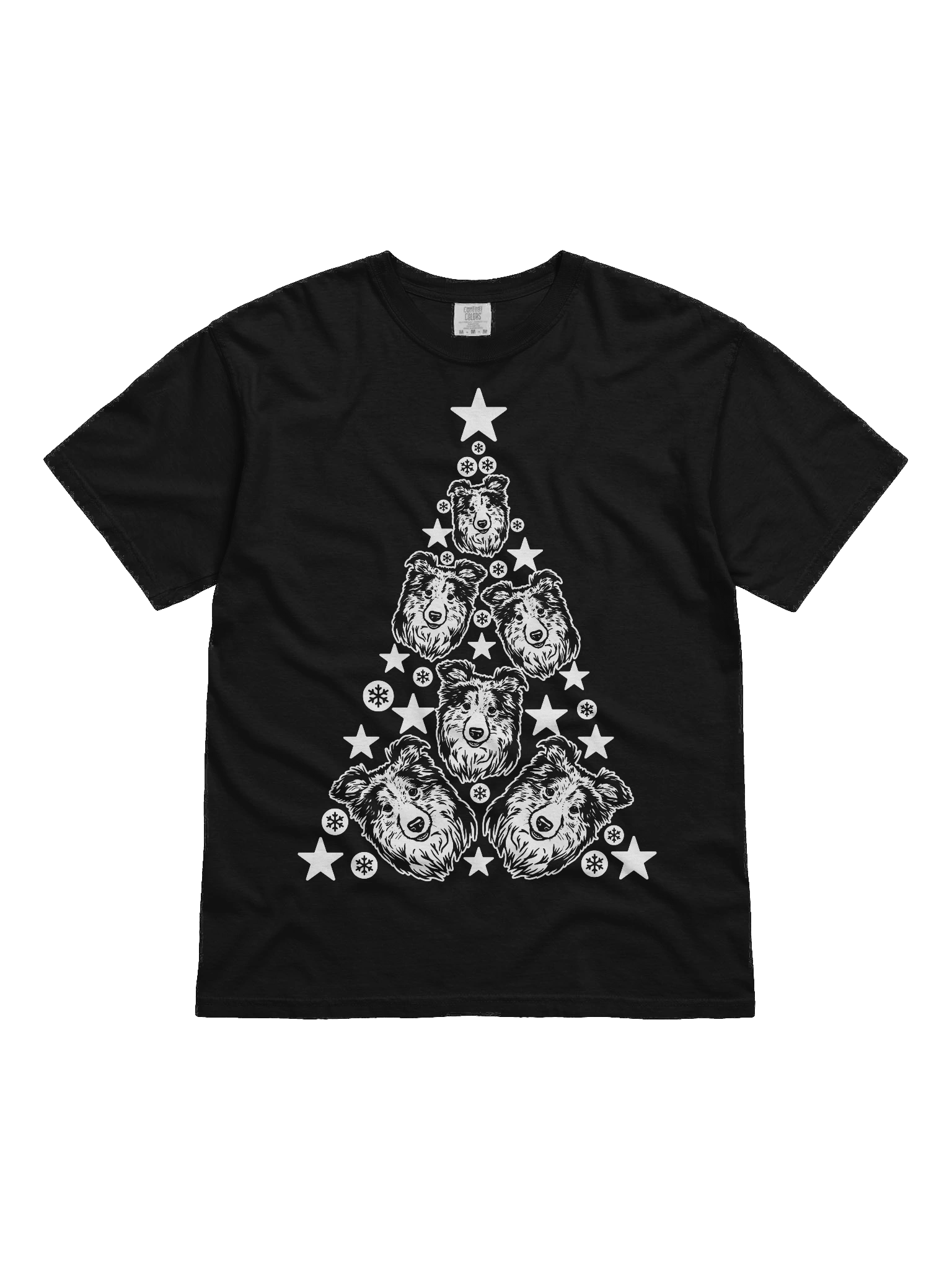 Rough Collie Christmas Tree T-Shirt product image (2)