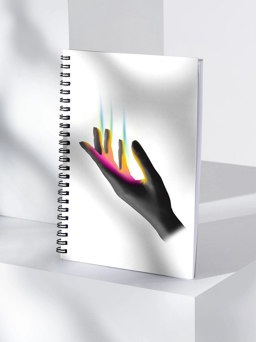 Neon Flame Hand Spiral Notebook product image (1)