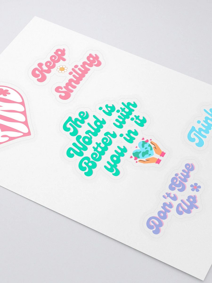 Sticker sheet of positive thoughts product image (2)