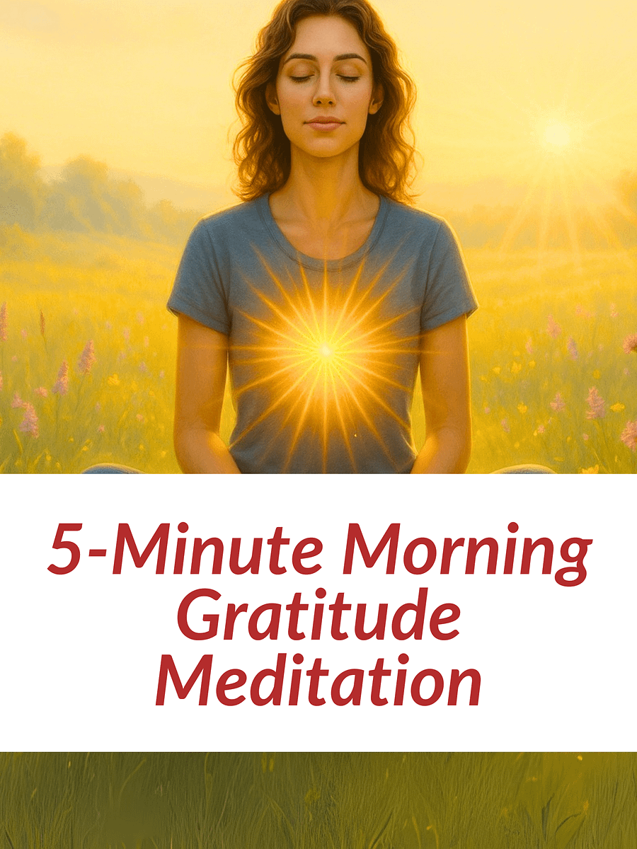 5-Minute Morning Gratitude Meditation to Start Your Day with Peace & Positivity product image (1)