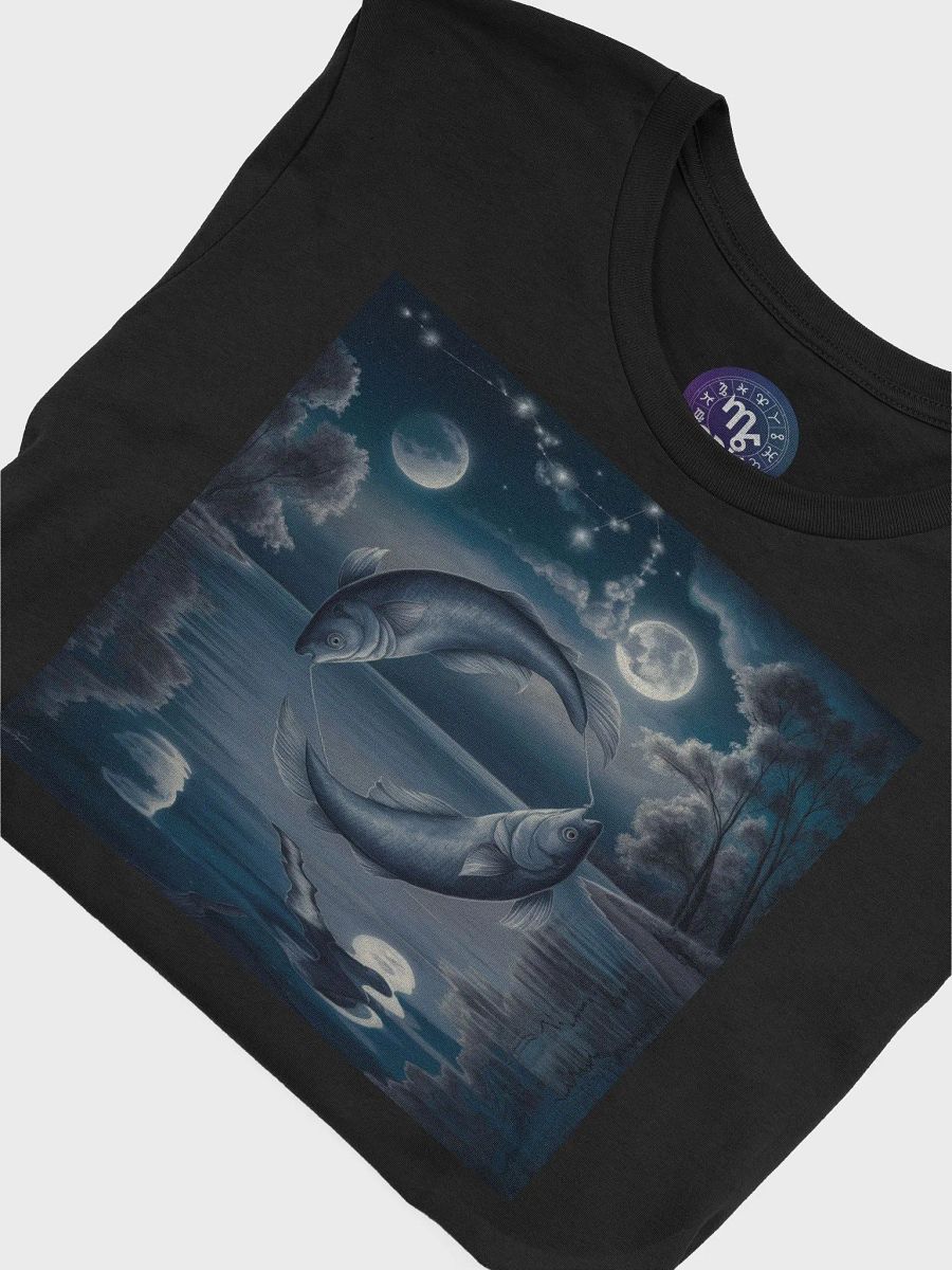 Pisces Zodiac Unisex Supersoft T-Shirt with Celestial Fish Design product image (7)