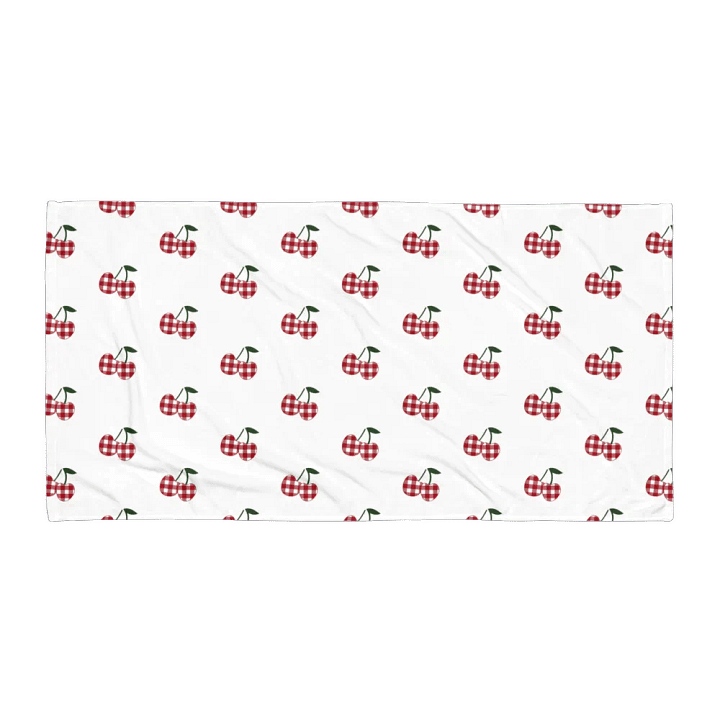 Gingham Cherry Bath Towel product image (2)