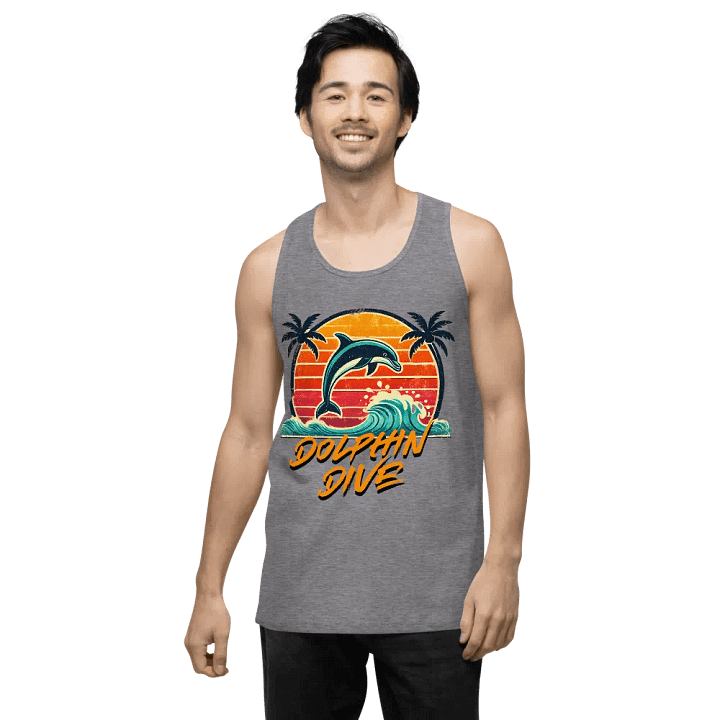 Sunset Dolphin Dive Tank Top product image (19)
