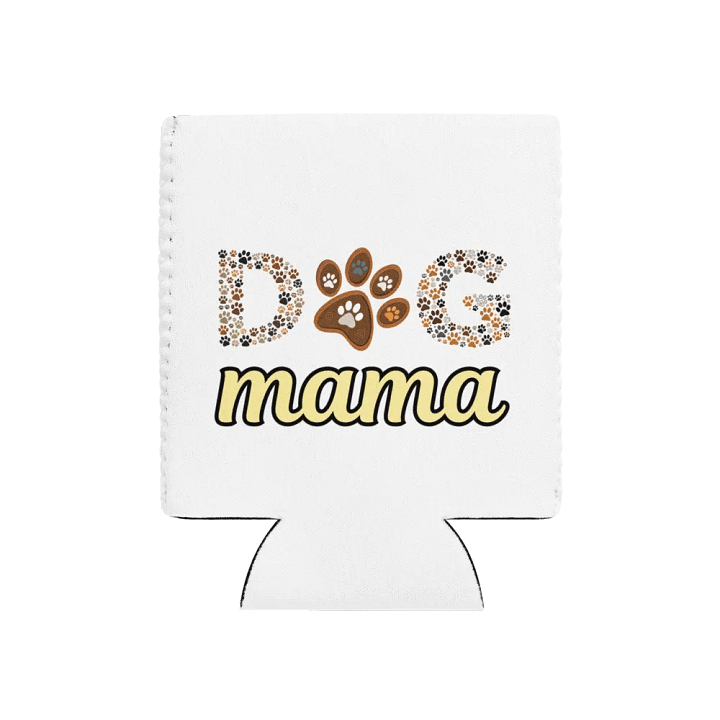 Dog Mama Paw Prints Can Cooler product image (1)