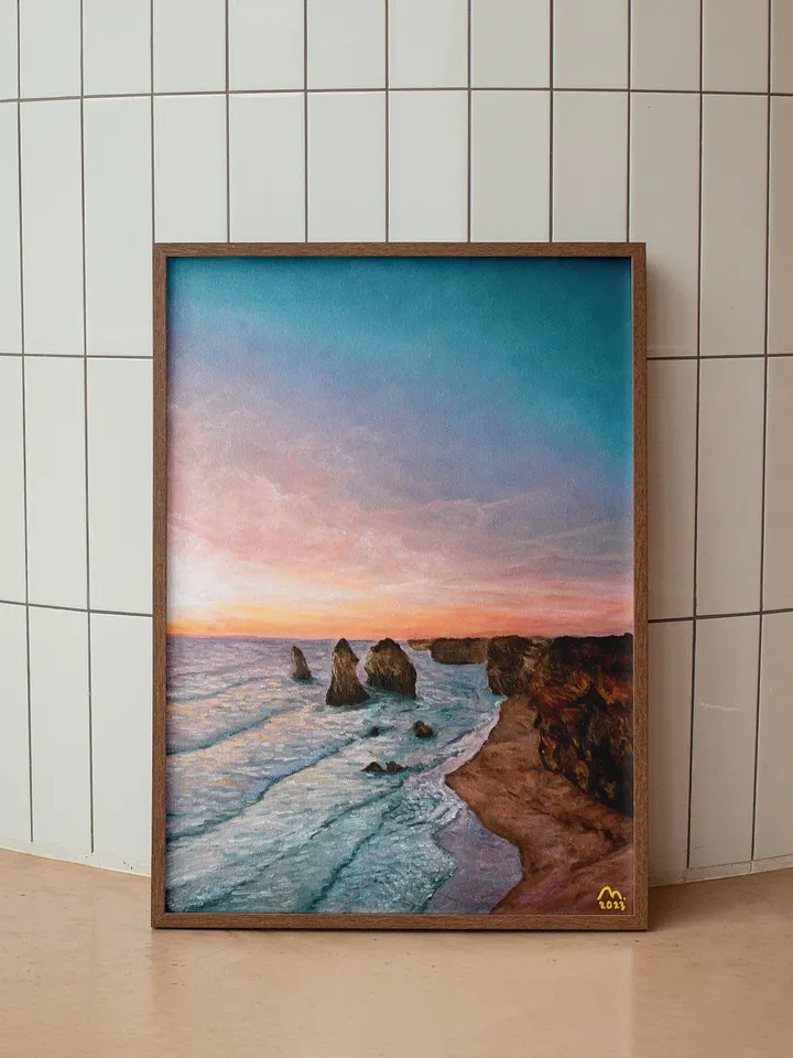 Midnight Sunset at the Twelve Apostles Art Print product image (1)
