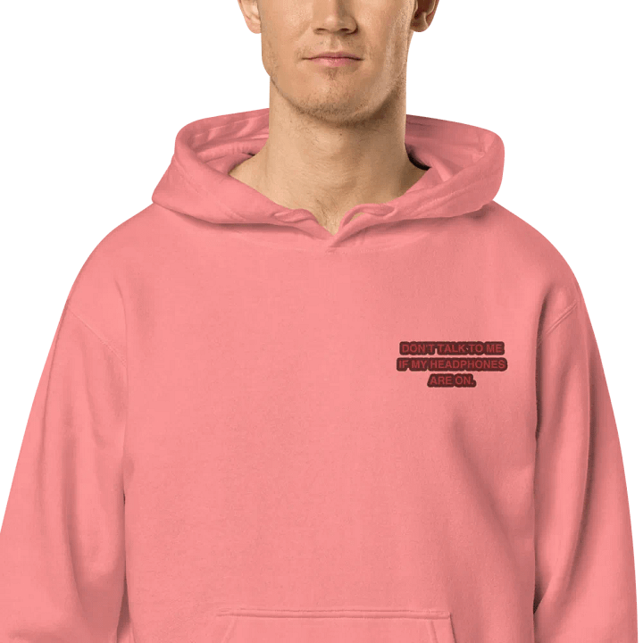 L.C. HEADPHONES ON (cherry design) embroidered pigment hoodie product image (2)