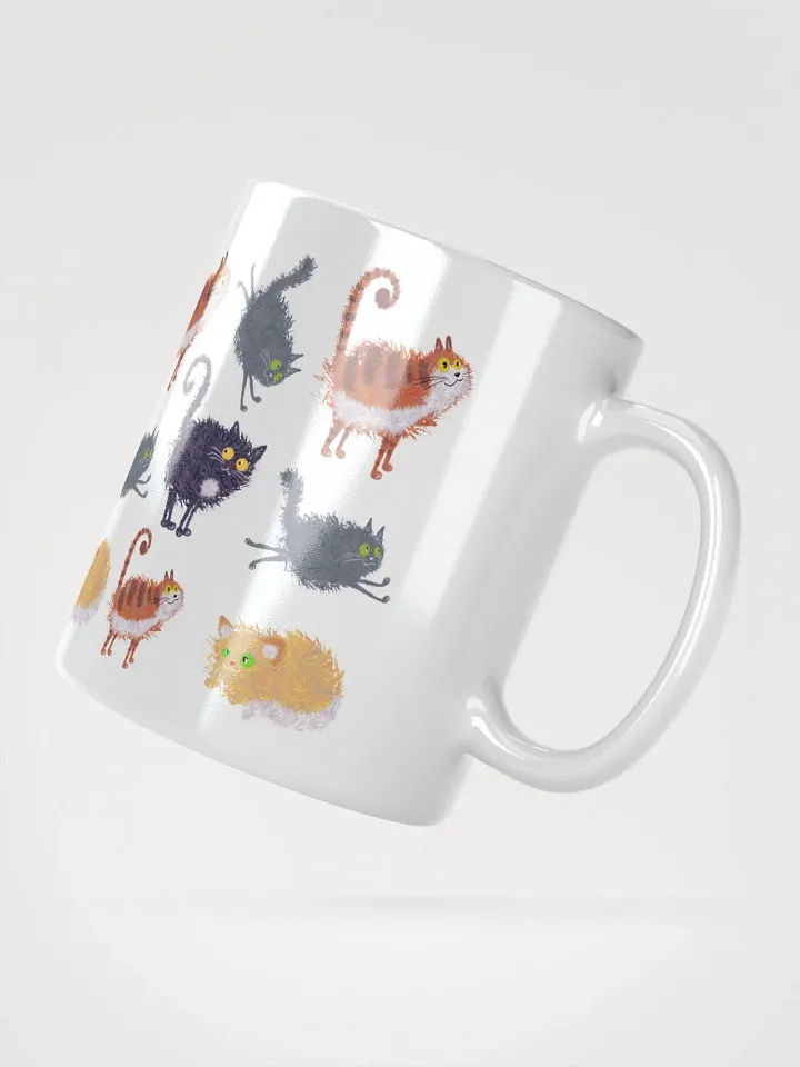 The Gridlock of Goofy Cats – Funny Cartoon Cat Mug product image (5)
