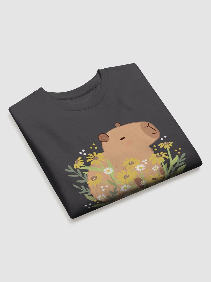 Capybara daisy Bloom Unisex Sweatshirt product image (3)