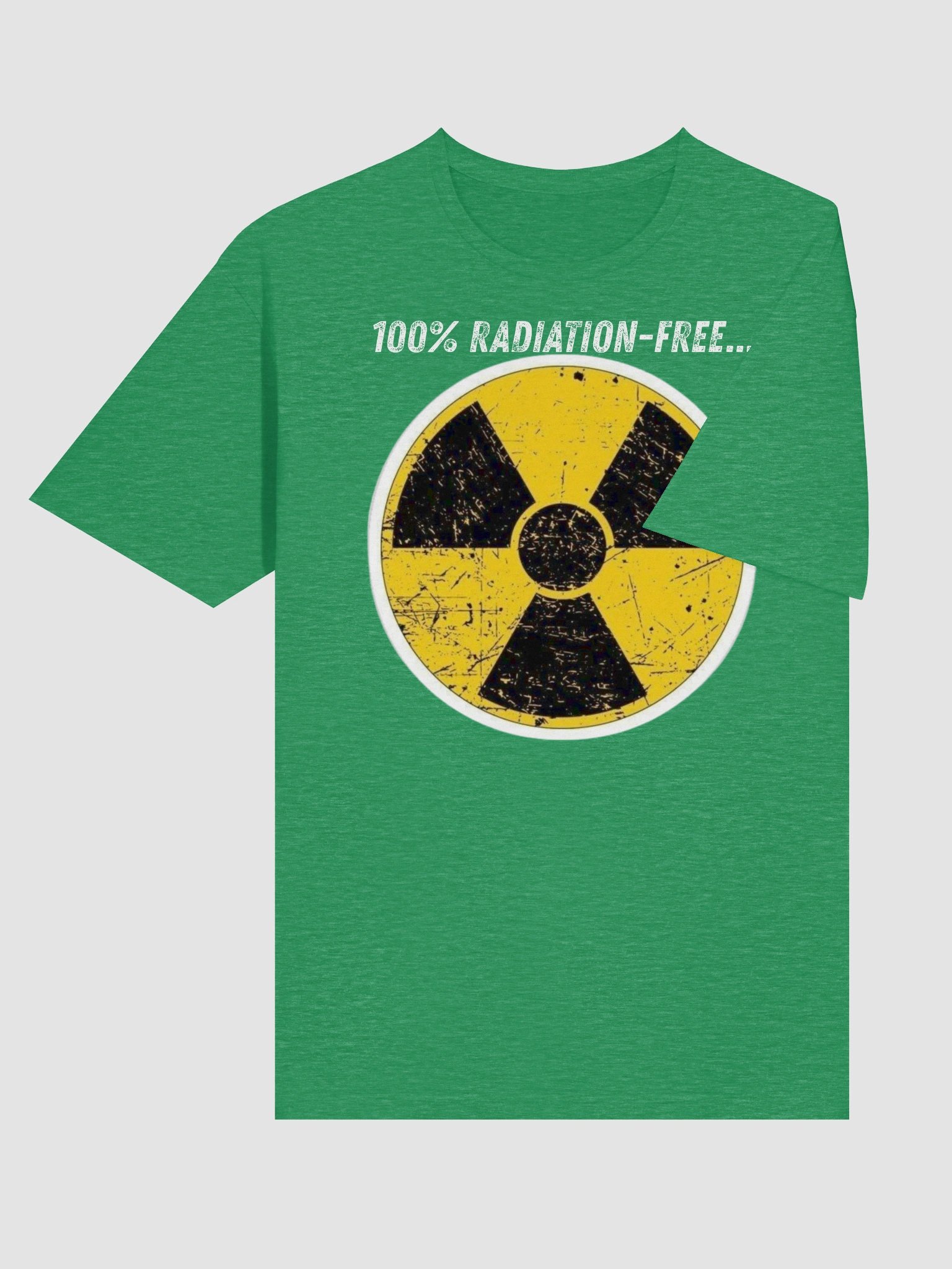 100% Radiation-Free T-Shirt - Funny Nuclear Hazard Symbol product image (4)