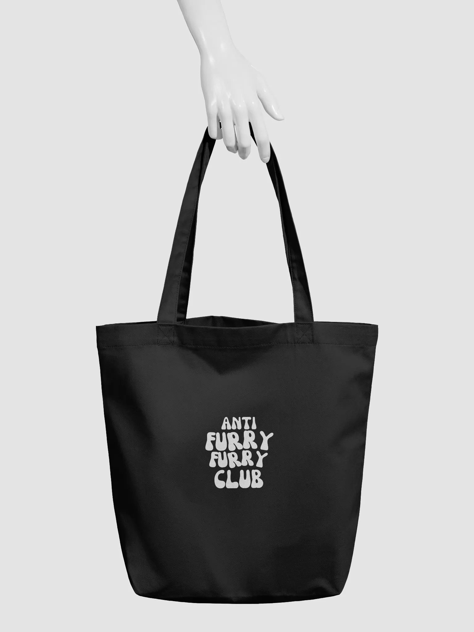 Anti Furry Furry Club Tote Bag - BnW product image (3)