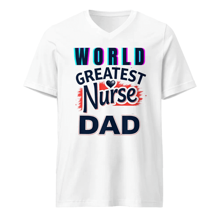 World's Greatest Nurse Dad V-Neck T-Shirt product image (1)