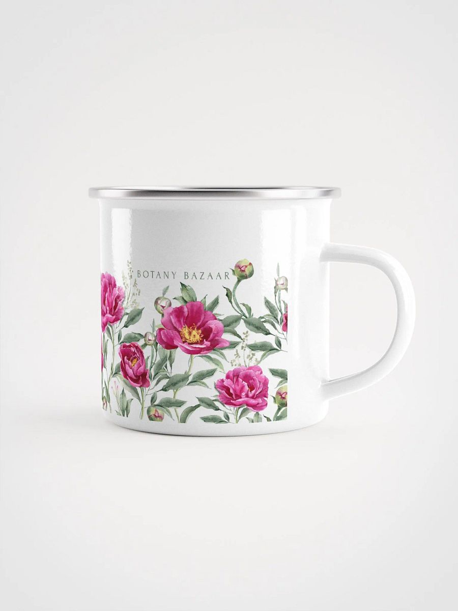 Peony White Enamel Camping Mug product image (1)