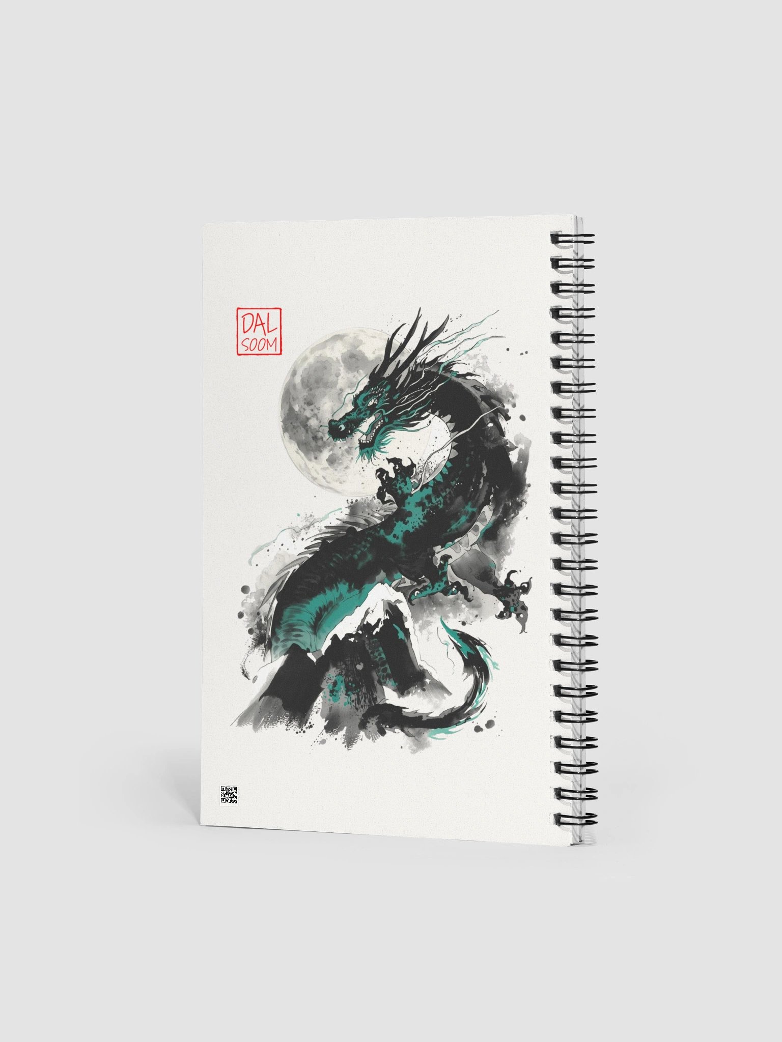 Moonlit Dragon Spiral Notebook product image (4)