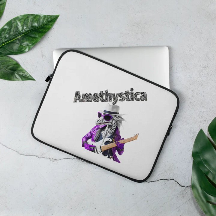 Laptop Sleeve: Rock On Dragon with Guitar product image (3)