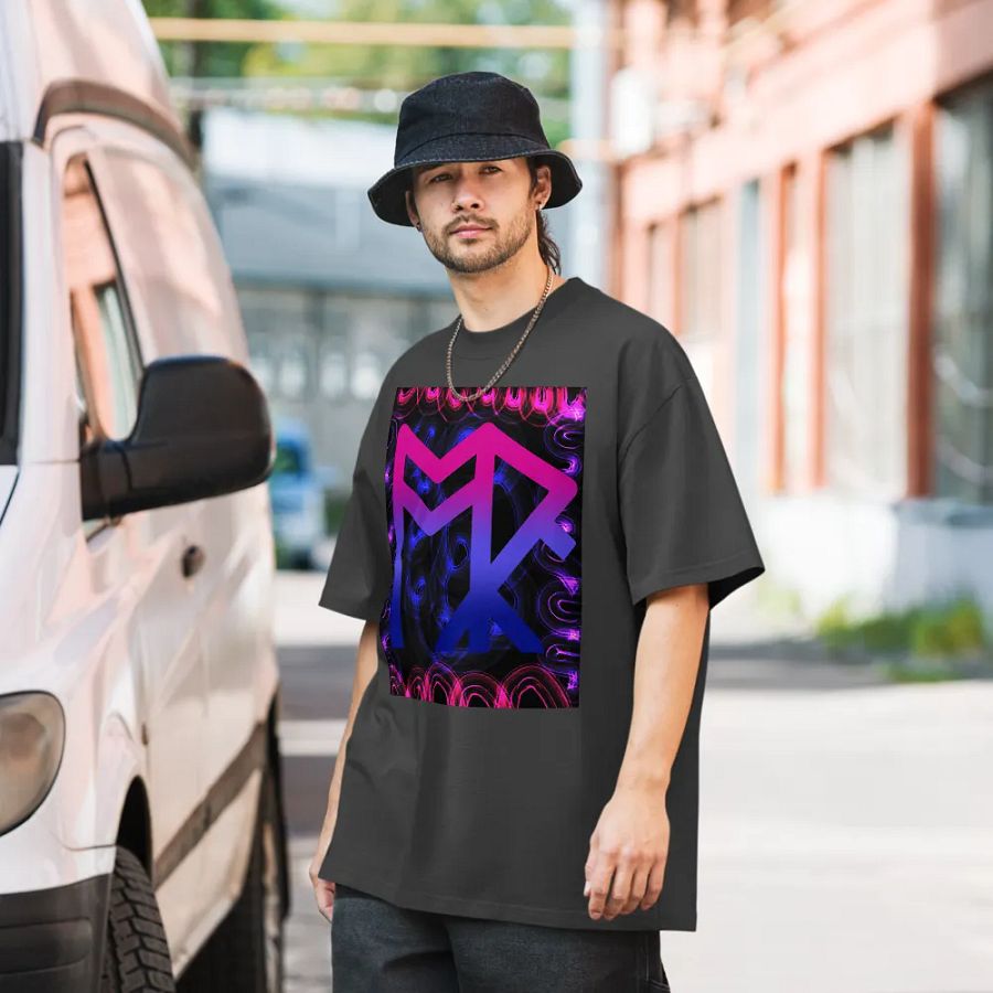 ToRk Rune Oversized Faded T-Shirt (Bisexual Tones) product image (6)