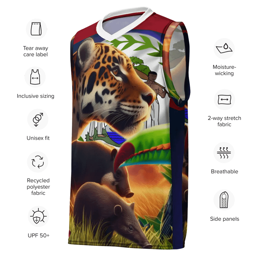 Beauty of Belize Basketball Jersey product image (9)