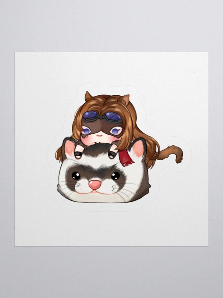 Sable Ferret Pillow Chibi Sticker by Ameblum product image (1)