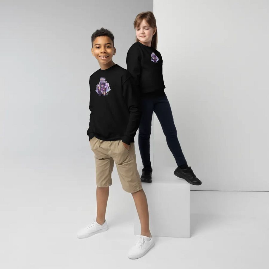 Youth Crew Neck Sweatshirt (Purple Dreams Design) product image (2)