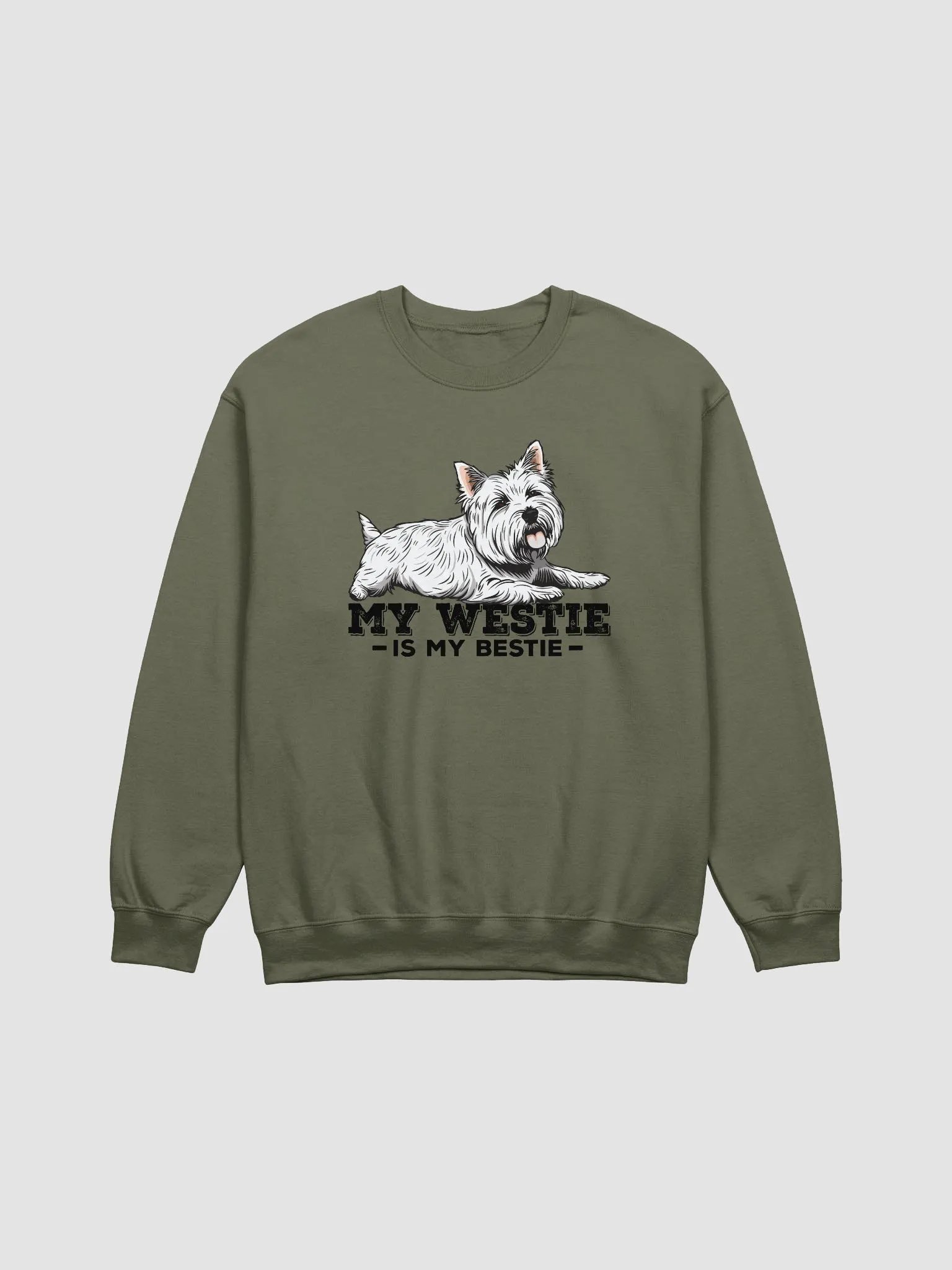 My Westie Is My Bestie Sweatshirt of a West Highland Terrier | Funny Shirt for Westie Paw-rents product image (15)