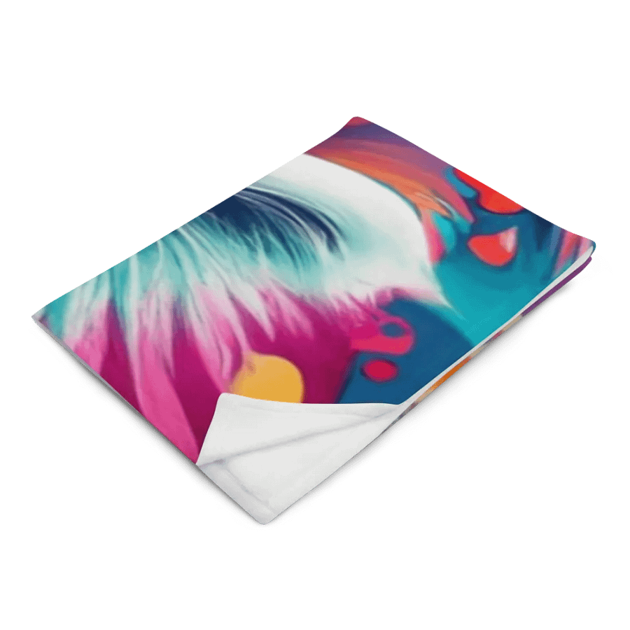 Pretty Floral Fox Face Throw Blanket product image (4)