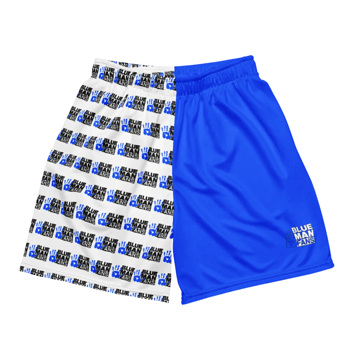 Blue Man Fans Hand Print Mesh Athletic Shorts with Pocket product image (2)