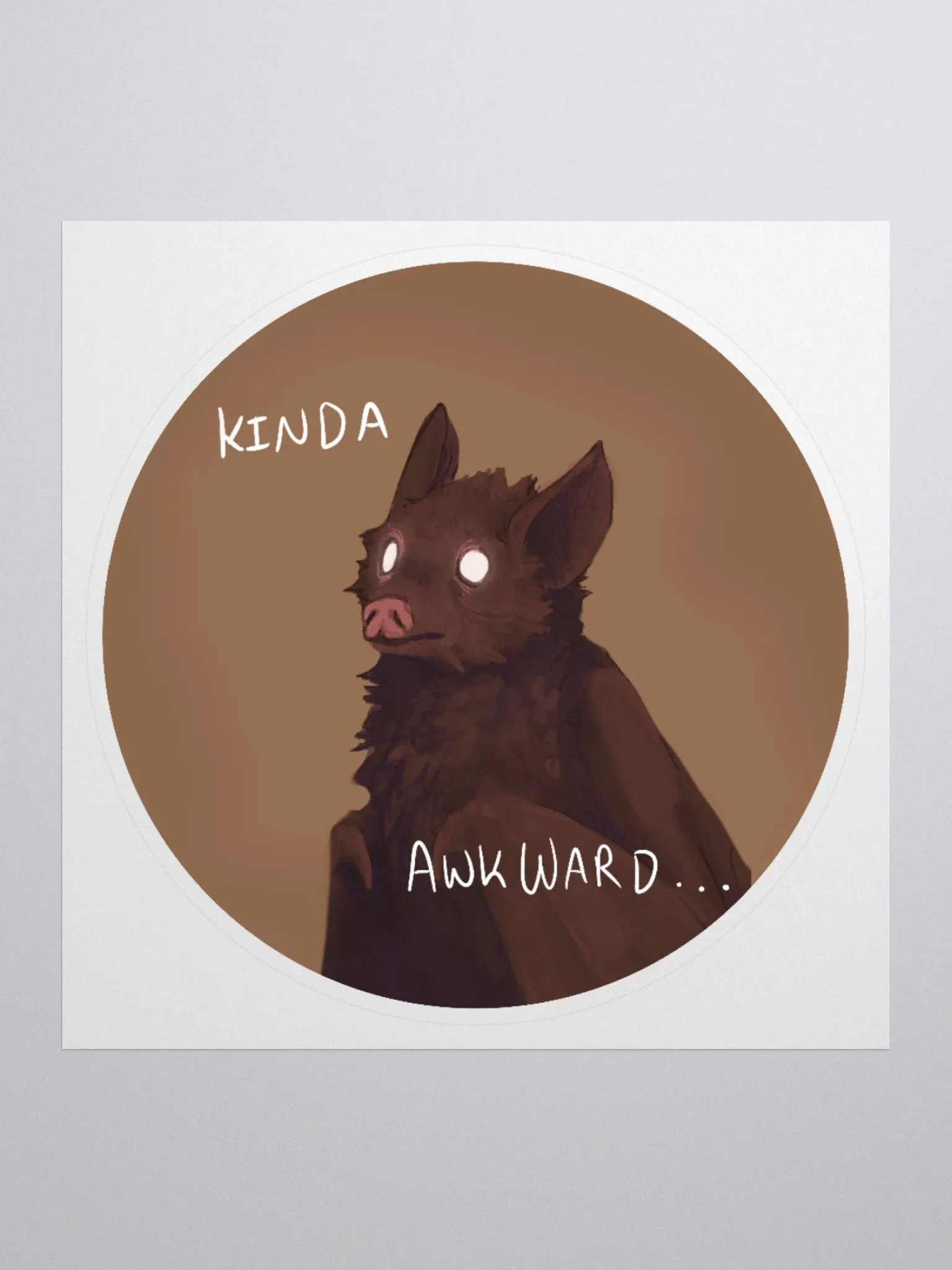 Kinda Awkward Bat Sticker product image (1)