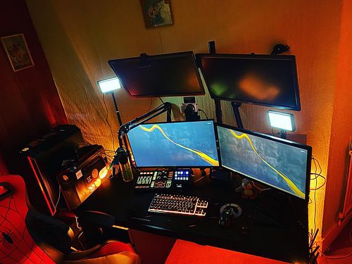 I have finally got round to updating my setup to a point where I am happy with it. #streamer #setup #battlestation #rgb