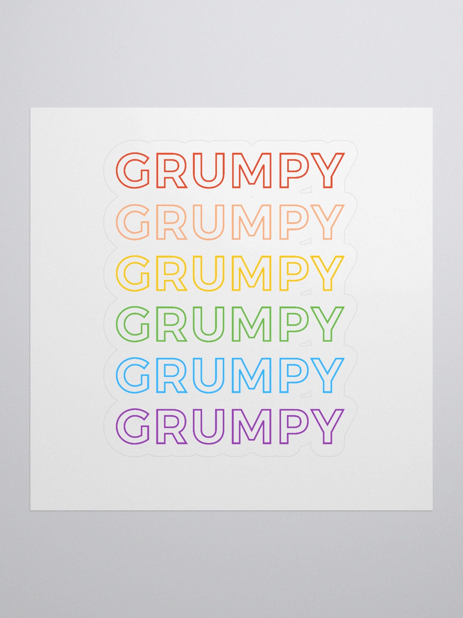 Grumpy Rainbow sticker product image (1)