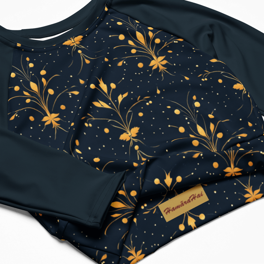 Dhyana - Crop Top Long Sleeve - Blue product image (4)