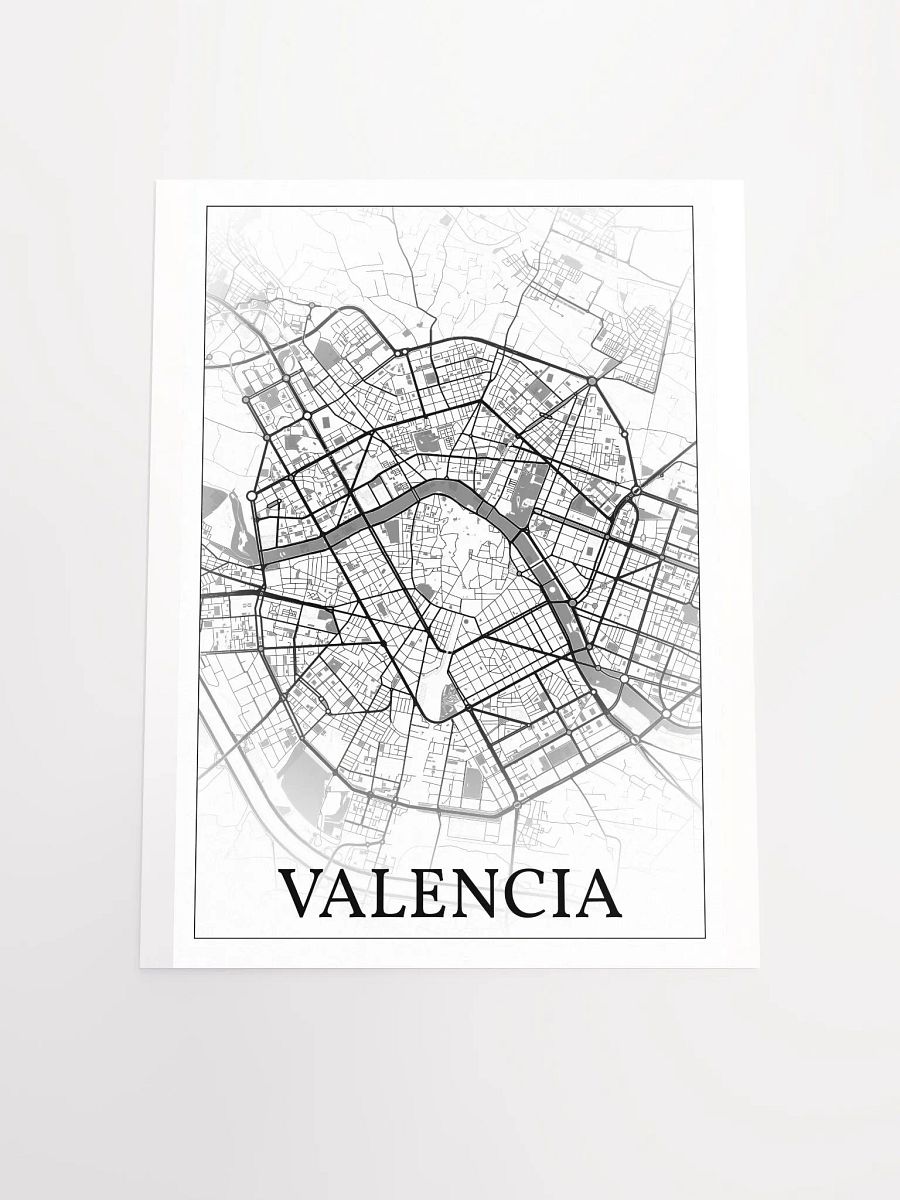 Valencia, Spain, city map print product image (19)