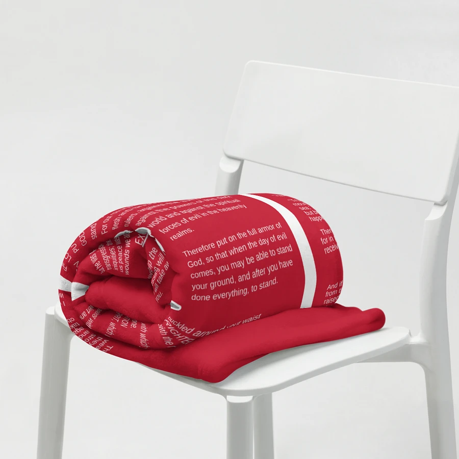 Armour Of God Red And White Prayer Blanket product image (10)