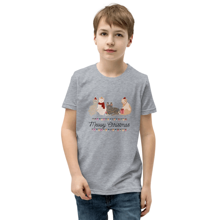 Festive Feline Fun Youth T-Shirt product image (6)