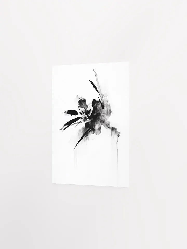 Ink Bloom II: Monochromatic Floral Art Print product image (2)